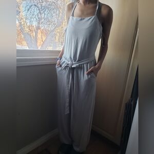 Skylar Rose Gray Halter Jumpsuit